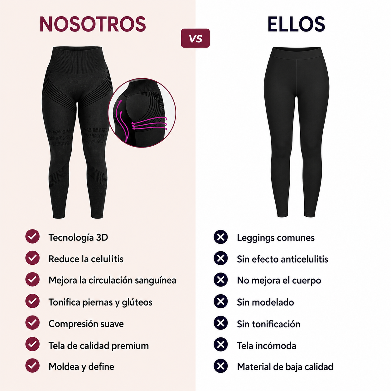 CelluFit™ – Leggings Moldeadores 3D con Efecto Anticelulítico